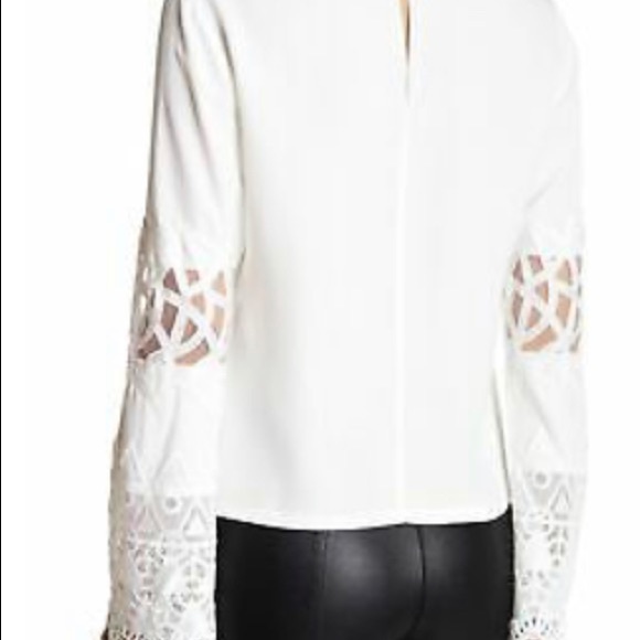 Ramy Brook NY White blouse w/ detailed bell sleeve - Picture 2 of 12